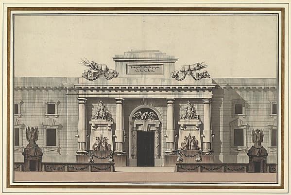 Elevation of the Entrance to an Arsenal