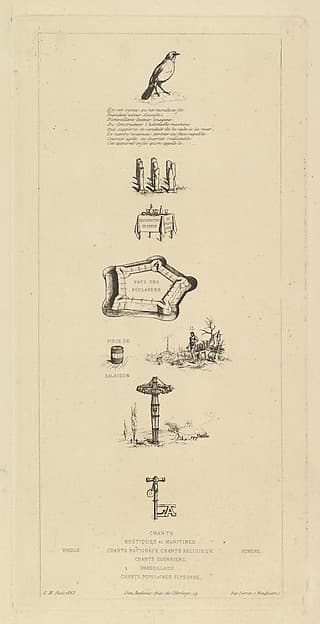 Rebus: Béranger was not really strong, for he never had the key to the fields