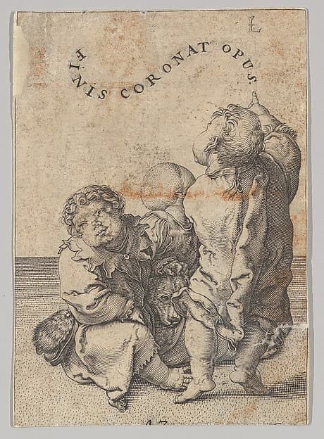 Poet Virgil Suspended in a Basket, detail (copy)