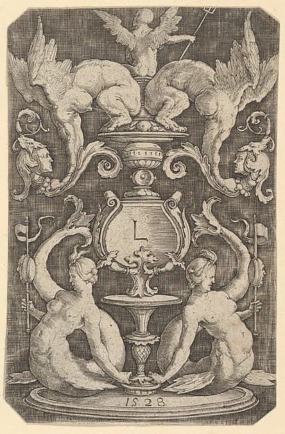 Panel of Ornament with Two Sirens