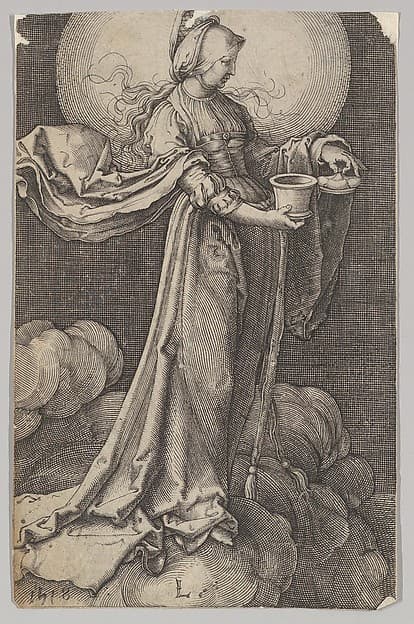 St. Mary Magdalene on the Clouds (reverse copy)