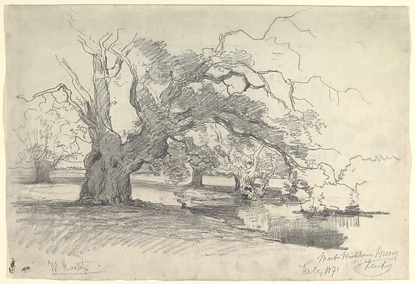 Landscape with Trees near a Pond
