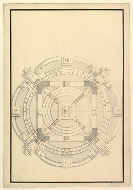 Ground Plan for a Catafalque for an electress of Bavaria