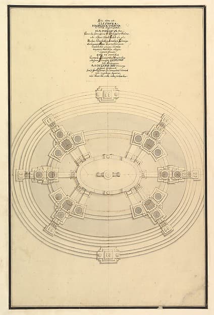 Ground Plan for a Catafalque for Eleonora Magdalena Theresa (6 Jan. 1655 - 19 Jan. 1720)