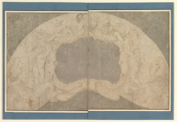 Design for the Decoration of a Lunette with a Large Central Cartouche
