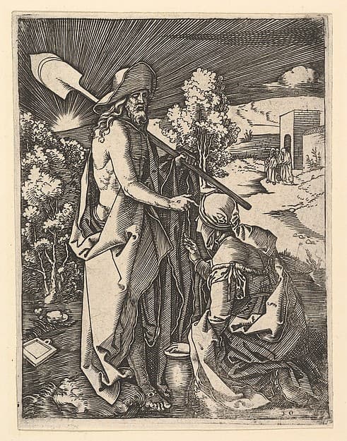 Christ Appearing to the Magdalen as a gardener, after Dürer