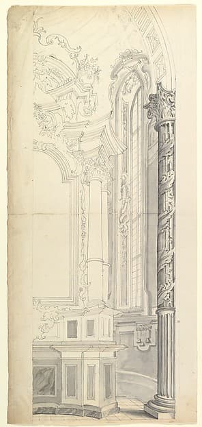 Halved Design for an Altar in a Chapel