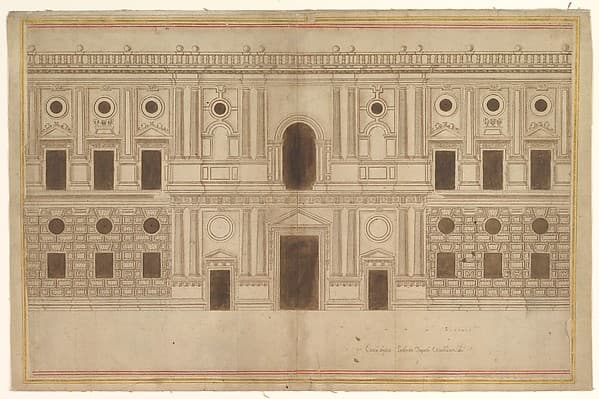 Study for the West Façade of the Palace of Charles V, The Alhambra, Granada