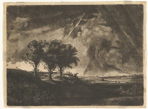 The Three Trees, after Rembrandt