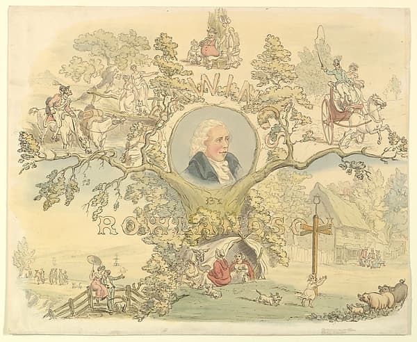 Drawings by Rowlandson: Titlepage design