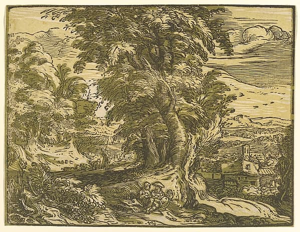 Landscape with Seated Couple