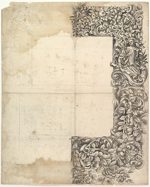 Design for a Carved Mirror Frame (right side only)