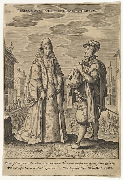Romanorium Viri et Feminae Habitus, from Fashions of Different Nations (copy)