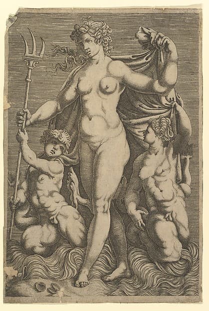 Thetis Standing with Two Tritons