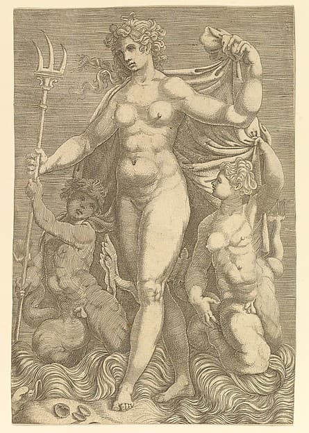 Thetis Standing with Two Tritons