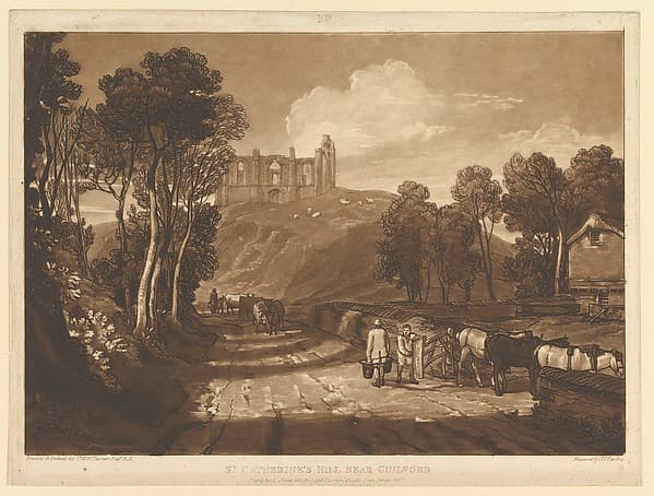 St. Catharine's Hill near Guilford (Liber Studiorum, part VII, plate 33)