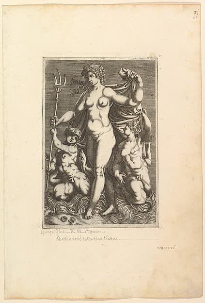 Thetis Standing with Two Tritons