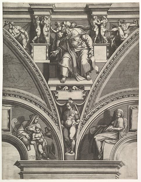 The Prophet Ezekiel; from the series of Prophets and Sibyls in the Sistine Chapel