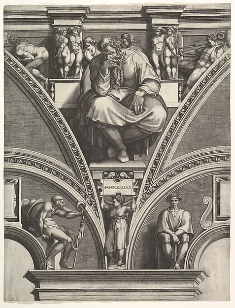 The Prophet Jeremiah, from the series of Prophets and Sibyls in the Sistine Chapel