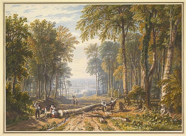 Woodcutters at Park Place, Henley, the River Thames Beyond