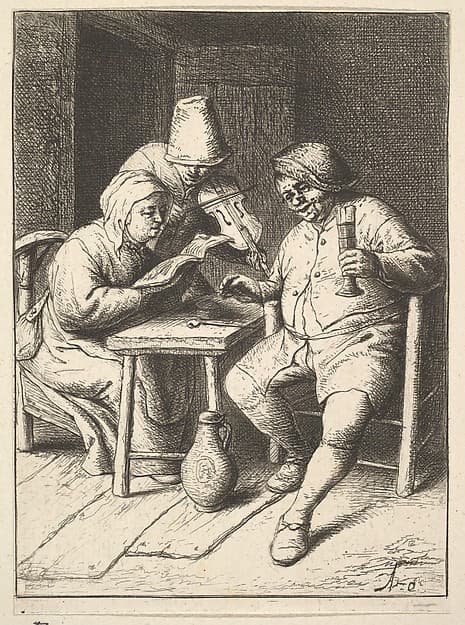 Singing Couple and Violin