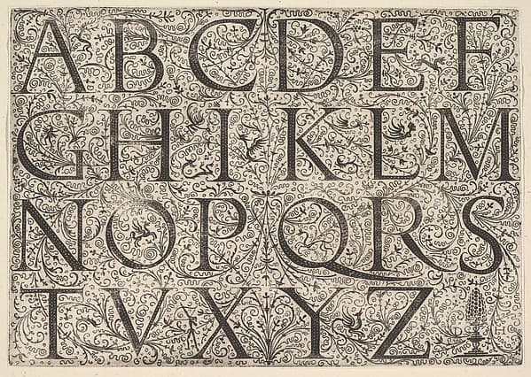 Roman Majuscule Alphabet