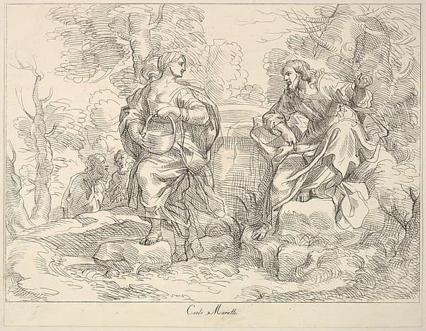 Christ appearing to Mary Magdalen(?)