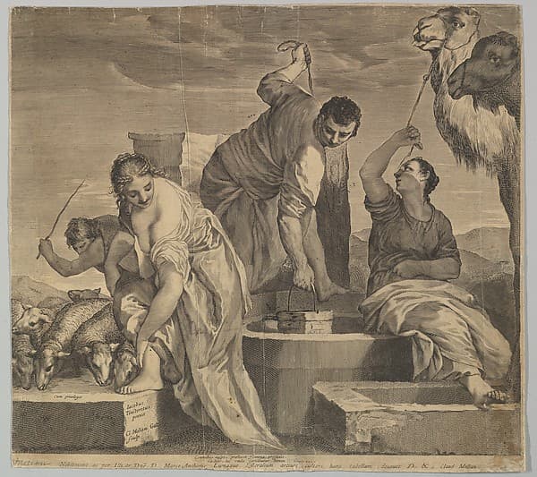Jacob Draws Water for Rachel's Animals (Jacob abreuve le troupeau de Rachel)