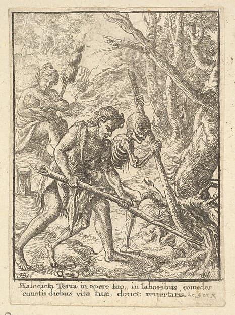 Adam Ploughing from the Dance of Death