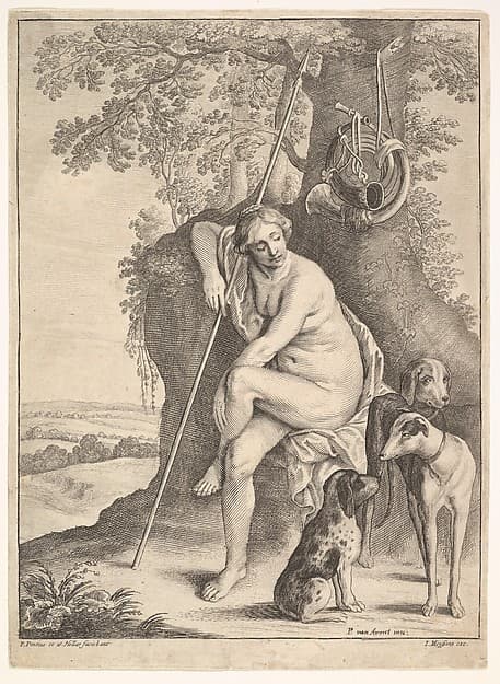 Seated figure of Diana the Huntress