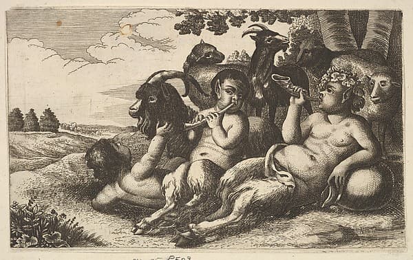 Two young satyrs and a boy (copy in reverse)