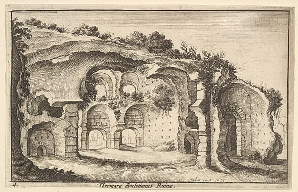 Thermaru diocletiani Ruinae (Baths of Diocletian), from "Roman Ruins"