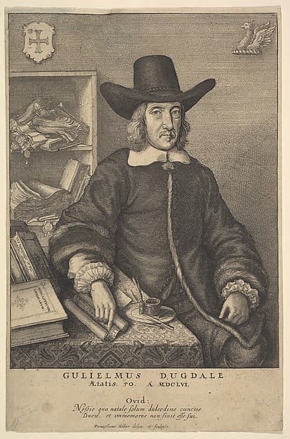 William Dugdale (Gulielmus Dugdale) (from "The Antiquities of Warwickshire Illustrated," London, 1656)