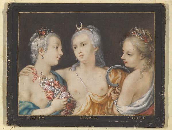 Heads of Goddesses (Flora, Diana, Ceres)