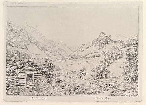 Farming scene, "Mittersill im Pinzgau"