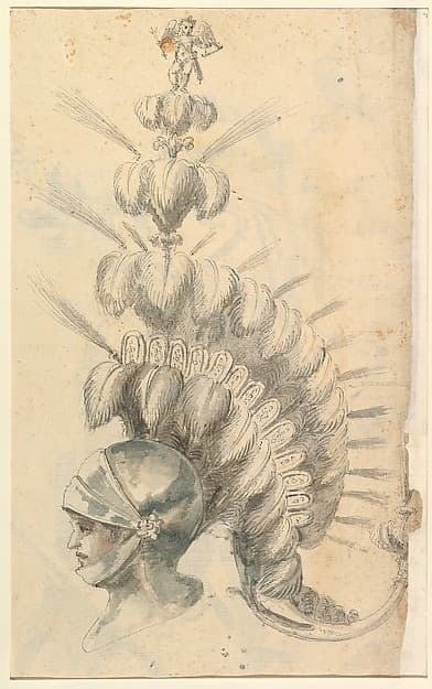 Design for an with Tournament Headdress