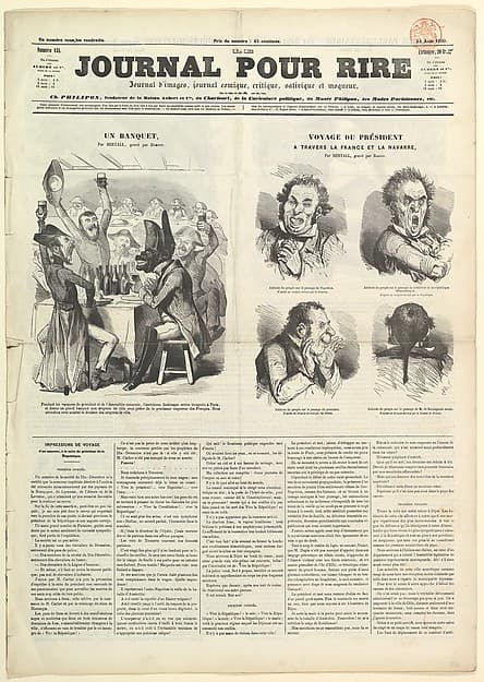 Le Journal Pour Rire, Journal d'Iimages, Journal Comique, Critique, Satirique et Moqueur, August 23, 1850