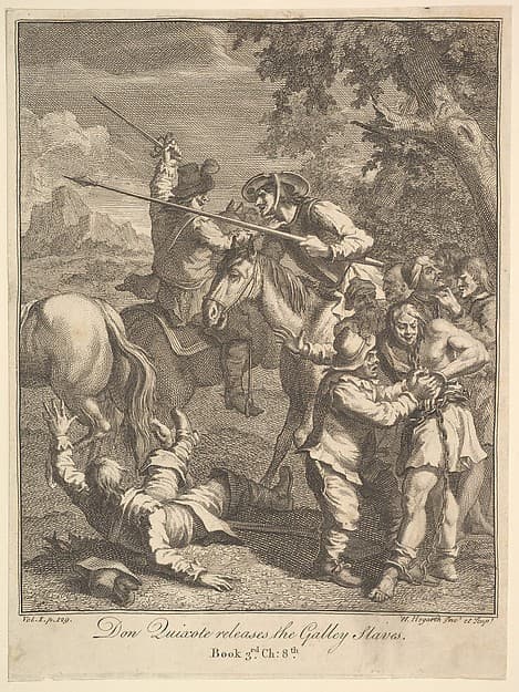 Don Quixote Releases the Galley Slaves (Six Illustrations for Don Quixote)