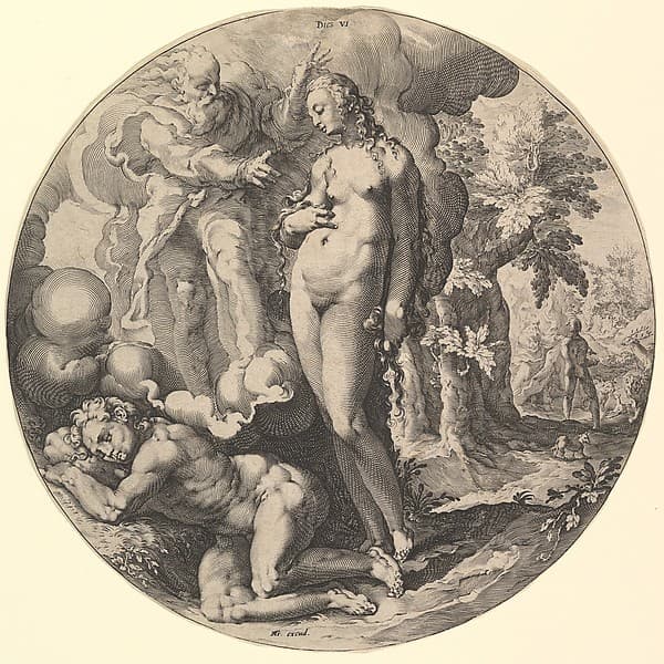 The Sixth Day (Dies VI): The Creation of Adam and Eve, from The Creation of the World, a series of seven plates