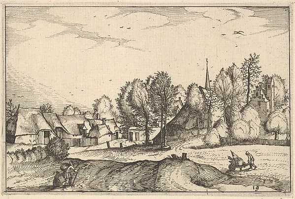 Road into a Village, plate 19 from "Regiunculae et Villae Aliquot Ducatus Brabantiae"