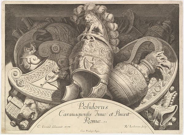 Divers Trophées (Weapon Trophies after the Façade of Palazzo Milesi in Rome)