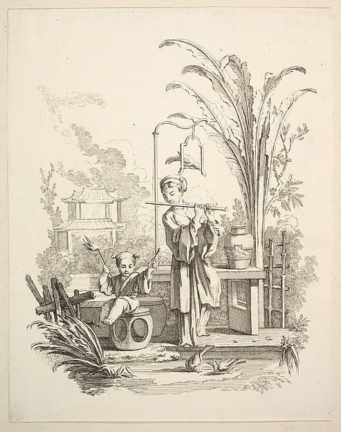 Flautist and a Child Timpanist