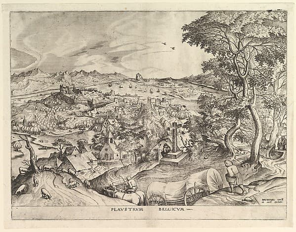 The Belgian Wagon (Plaustrum Belgicum) from The Large Landscapes
