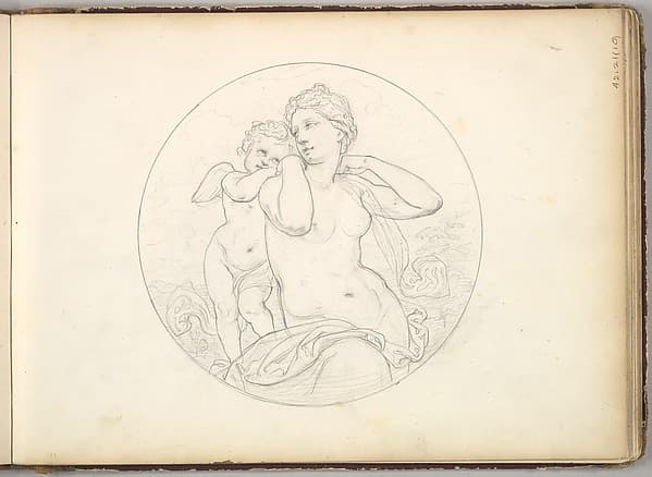 Venus and Cupid (in Sketch Book With Drawings on Twenty-six Leaves)