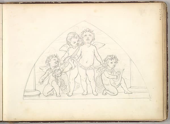 Four Musical Putti (in Sketch Book With Drawings on Twenty-six Leaves)