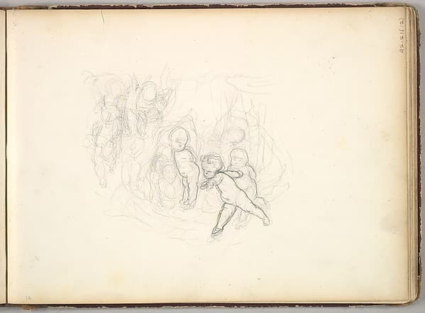 A Group of Children (in Sketch Book With Drawings on Twenty-six Leaves)