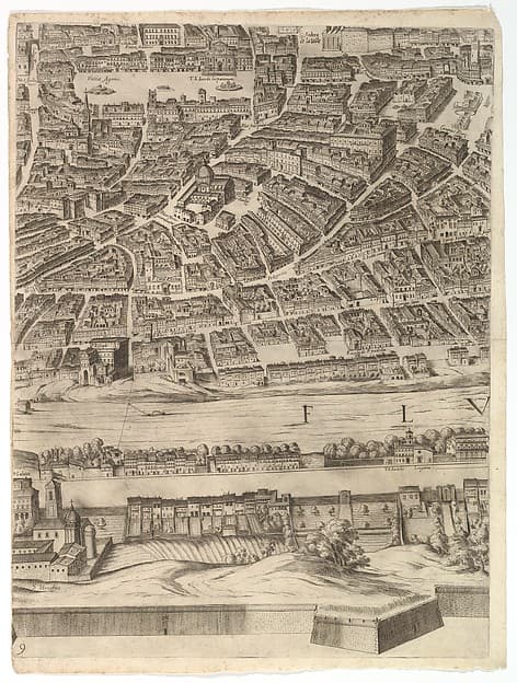 Plan of the City of Rome: sheet 9 with the Piazza Navona, the Campo di Fiore and the Sant' Onofrio