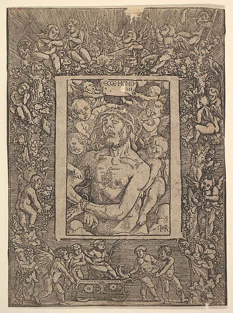 Ecce Homo with Ornamental Border showing the Triumph of Bacchus