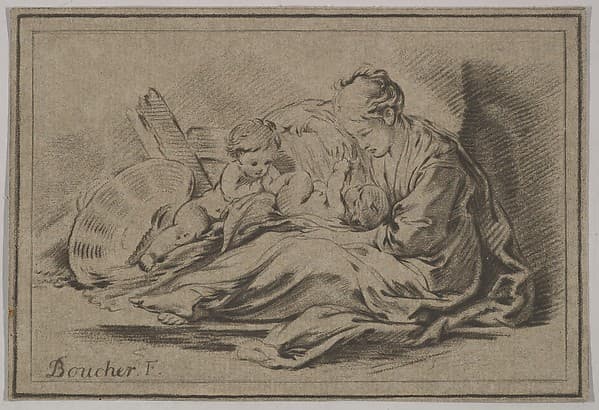 Mother with Two Children