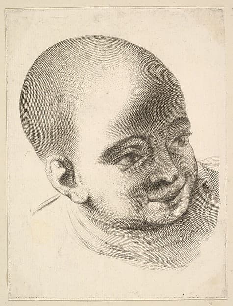 Head of a Child, from Livre de Têtes Gravées d'apres F. Boucher et Autres (Book of Heads Engraved after F. Boucher and Others)